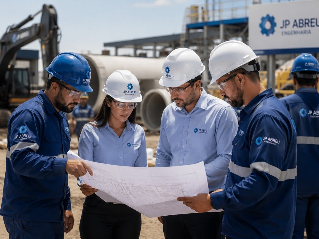 Equipe JP Abreu Engenharia em obra